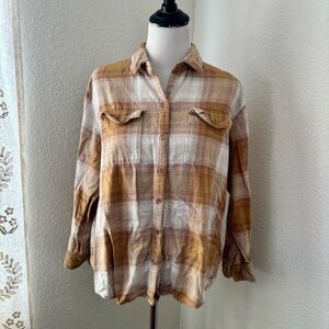 Old Navy Boyfriend Plaid Button Down Shirt